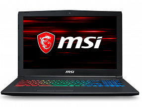 Ноутбук MSI GF62 8RD-278RU i7-8750H (2.2)/16G/1T+128G SSD/15.6"FHD AG/NV GTX1050Ti 4G/noODD/Win10 Black