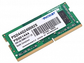 Память SO-DIMM DDR4 4Gb (pc-19200) 2400MHz Patriot PSD44G240082S