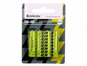 Батарейки Defender (AA) R6-4B 4 шт 56112