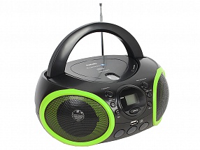 Аудиомагнитола BBK BX150BT черный/зеленый