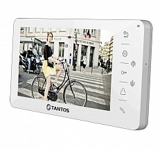 Видеодомофон TANTOS Amelie (White) 7" дисплей (управление сенсорными кнопками, Hands-Free). Русифицированное экранное меню, простое управление функция