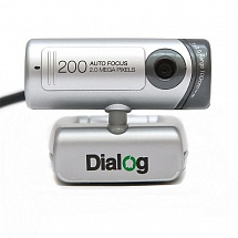 Камера интернет Dialog WC-25U Silver 2.0M, автофокус, встр. микрофон, UVC, USB 2.0