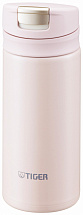 Термокружка Tiger MMX-A020 Powder Pink 0,2 л (цвет пудрово-розовый, откидная крышка на кнопке, нержавеющая сталь)