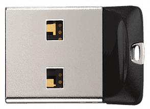 Внешний накопитель 64GB USB Drive  USB 2.0  Sandisk Cruzer Fit черный (SDCZ33-064G-G35)