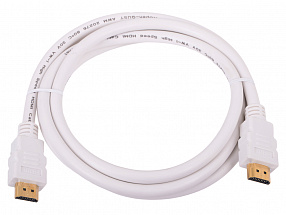 Кабель AOpen  HDMI 19M/M 1.4V+3D/Ethernet   ACG511W-1.8M  1.8m/2m , белый, позолоченные контакты