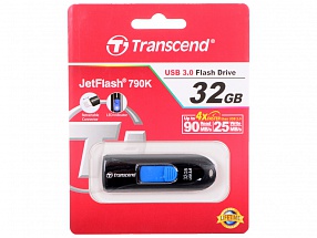 Внешний накопитель 32GB USB Drive  USB 3.0  Transcend 790K (TS32GJF790K)
