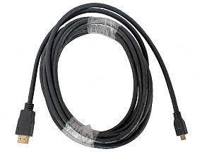 Кабель HDMI-microHDMI Gembird/Cablexpert, 4.5м, v1.3, 19M/19M, черный, позол.разъемы, экран, пакет  CC-HDMID-15 