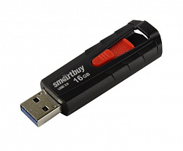 Внешний накопитель 16Gb USB Drive  USB3.0  Smartbuy IRON Black/Red (SB16GBIR-K3)