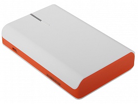 Внешний аккумулятор ICONBIT FTB10400 LZ бело-оранжевый, 10400мАч, встроенный фонарик, USB1 5В/1A, USB2 5В/2.1A, USB1+2 5В/2.1A(Max) 