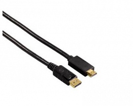 Кабель DisplayPort - HDMI (m-m), 1.8 м, ***, черный, Hama H-54594
