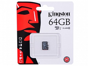 Карта памяти MicroSDXC 64GB Kingston Class10 Без адаптера (SDCX10/64GBSP)