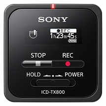Диктофон Sony ICD-TX800T память 16Гб, управление через BLUETOOTH, черный 