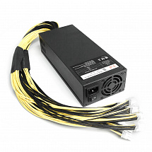 Блок питания 3Cott 3C-PSU-2000-BTC-A1, 2000Вт, 80+ Gold, APFC, для ASIC майнинга, 12 x +12В с P6, длина кабеля 600мм, 2x60mm вентилятор, 1,5m кабель п