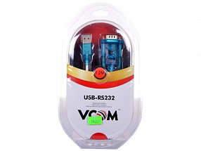 Кабель-адаптер USB AM - COM port 9pin VCOM  VUS7050  1.2m (добавляет в систему новый COM порт)