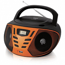 Аудиомагнитола BBK BX193U черный/оранжевый