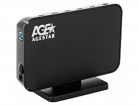 Мобил рек AgeStar 3UB3A8-6G (Black), usb3.0 to 3,5"hdd SATA алюминий 
