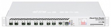 Маршрутизатор MikroTik CCR1072-1G-8S+ Cloud Core Router 1072-1G-8S+ with Tilera Tile-Gx72 CPU (72-cores, 1GHz per core), 16GB RAM, 8xSFP+ cage, 1xGbit