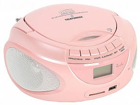 Аудиомагнитола TELEFUNKEN TF-CSRP3490B(розовый)