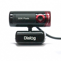 Камера интернет Dialog WC-20U Black-Red 350K, встр. микрофон, UVC, USB 2.0