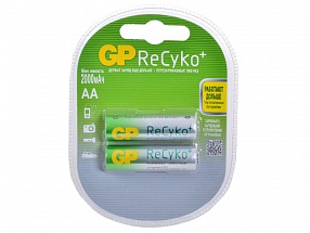 Аккумуляторы GP ReCyko 2шт, AA, 2050mAh, NiMH (210AAHCB-UC2)