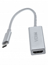 Кабель-адаптер USB 3.1 Type-Cm --HDMI A(f)3840x2160@30Hz,10Gbps, Aluminum Shell, 0,15m VCOM CU423M 