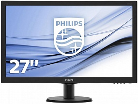 Монитор 27" Philips 273V5LHSB/00(01) Black 1920x1080, 1ms, 300 cd/m2, 1000:1 (DCR 10M:1), D-Sub, HDMI, Headph.Out, vesa