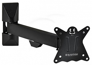 Кронштейн Kromax CASPER-103 Black, для LED/LCD ТВ 10"-26", 4 ст свободы, наклон +5°-15°, поворот 90°, от стены 50 мм, max VESA 100x100 мм, max 15 кг
