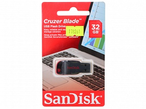 Внешний накопитель 32GB USB Drive  USB 2.0  SanDisk Cruzer Blade (SDCZ50-032G-B35)