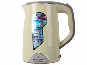 Чайник Endever KR-214S, 1800 Вт., 1,7 л., сталь-пластик, бежевый/серый