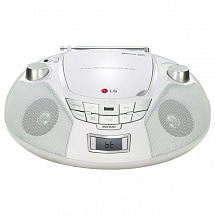 Аудиомагнитола LG SB19WT CD-магнитола, поддержка MP3, тюнер AM, FM, воспроизведение с USB-флэшек