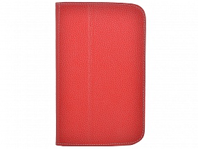 Чехол Jet.A SC7-26 для планшета Samsung Galaxy Tab4 7" из натуральной кожи, Красный/Серый интерьер