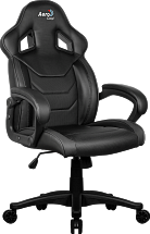 Игровое кресло Aerocool AC60C AIR-B , черное, до 100кг, ШxГxВ : 65x74x113/120 см, газлифт 80 мм, механизм "бабочка"