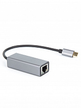 Кабель-переходник USB 3.1 Type-C --RJ-45 1000Mbps Ethernet, Aluminum Shell, 0.15м VCOM  DU320M 