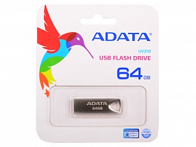 Внешний накопитель 64GB USB Drive ADATA USB 2.0 UV210 золотой мет. AUV210-64G-RGD