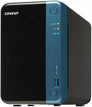Сетевой накопитель QNAP TS-253Be-2G Сетевой RAID-накопитель, 2 отсека 3,5"/2,5", 2 HDMI-порта. Intel Celeron J3455 1,5 ГГц, 2 ГБ.