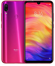 Смартфон Redmi Note 7 Nebula Red (M1901F7G) 8 Core(2.2GHz+1.8GHz)4GB/128GB/6.3'' 1080x2340/48Mp+5Mp/2 Sim/LTE/BT/WiF/GPS/Glonass/Android 9.0