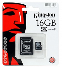 Карта памяти MicroSDHC 16GB Kingston Class4 (SDC4/16GB)