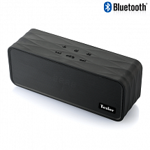 Портативная акустическая система TESLER PSS-555 Черный, Bluetooth, прорезиненный корпус, дисплей, Мощность колонок 2х4,5 Вт, FM Радиотюнер