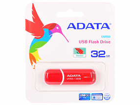 Внешний накопитель 32GB USB Drive ADATA USB 3.1 UV150 красная 90/20 МБ/с AUV150-32G-RRD