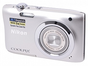 Фотоаппарат Nikon Coolpix A100 Silver <20.1Mp, 5x zoom, SD, USB, 2.6"> 