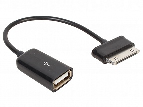 Кабель-переходник OTG Samsung 30pin -- USB-Af  0,15m VCOM   CU277 
