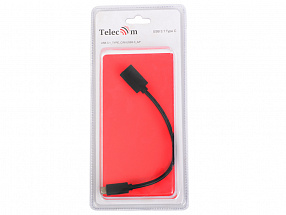 Кабель-адаптер USB 3.1 Type-Cm -- USB 3.0 Af , OTG 1,5A , 5,0Gbps , 0,2m Telecom  TC409  