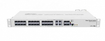 Коммутатор MikroTik CRS328-4C-20S-4S+RM Cloud Router Switch 328-4C-20S-4S+RM with 800 MHz CPU, 512MB RAM, 24x SFP cages, 4xSFP+ cages, 4x Combo ports 