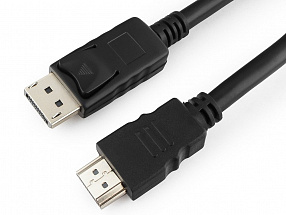 Кабель DisplayPort-HDMI Cablexpert CC-DP-HDMI-5M, 5м, 20M/19M, черный, экран, пакет