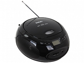 Аудиомагнитола BBK BX109U CD MP3 черный/металлик 