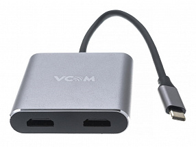 Кабель-адаптер USB3.1 Type-CM--2*HDMI+USB3.0+PD charging  VCOM  CU450 