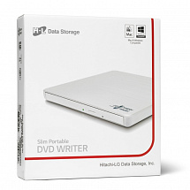 Оптич. накопитель ext. DVD±RW HLDS (Hitachi-LG Data Storage) GP60NW60 White  USB 2.0, 9.5mm, Tray, Retail 