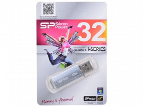 Внешний накопитель 32GB USB Drive  USB 2.0  Silicon Power Ultima II Silver I-series (SP032GBUF2M01V1S)