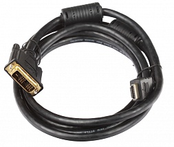 Кабель HDMI - DVI-D (19M -19M) Telecom 2 фильтра, 2м, с позолоченными контактами  CG480F-2M/CG481F-2M 
