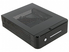 Корпус JNC Q1 mini-ITX, 65Вт адаптер, 1 место для 2,5" HDD, черный.